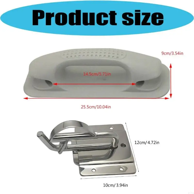 Stainless Steel Boat Support Bracket for Docking Service, Marine Mounting Set with Base Plate, Pin and Screws D7YA