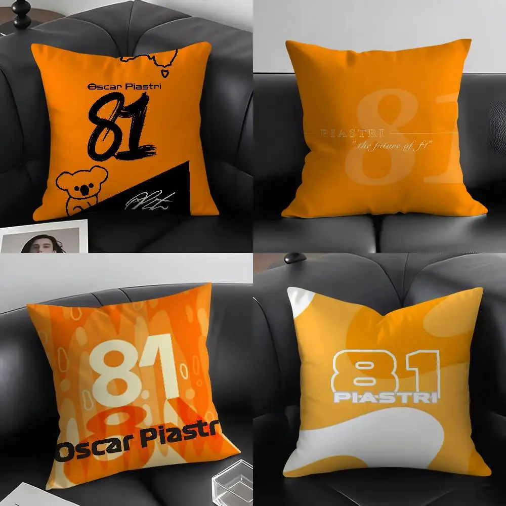 

Racing 81 Oscar P-Piastri Pillow Case Home Dorm Chair Back Short Plush Double-sided Printing Office Nap Time Cushion Cover