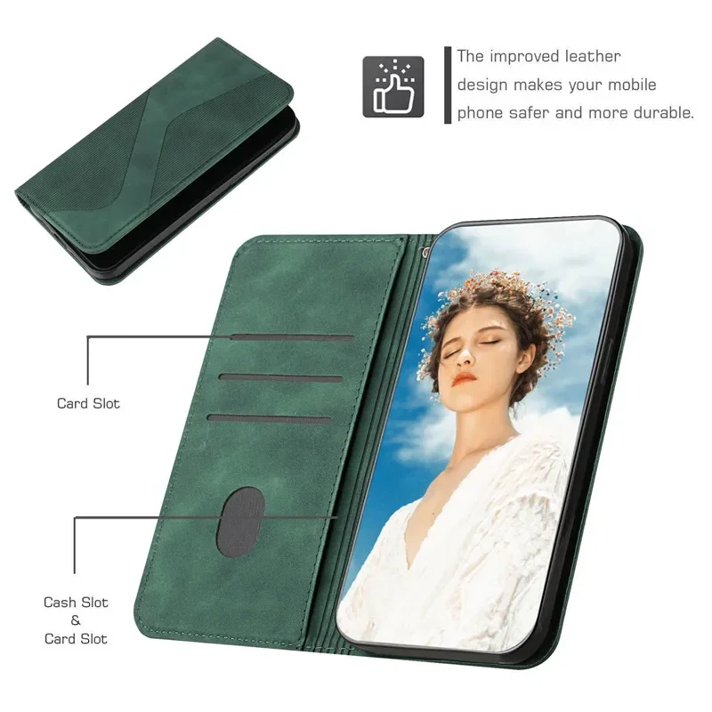 Cover GOKEN Per Huawei P60/P60 Pro - Portafoglio In Pelle Rossa Con Slot E Cavalletto