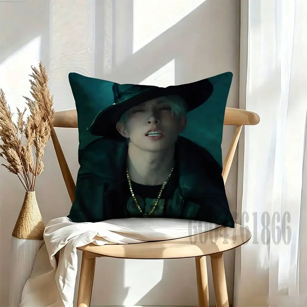 E-Evan Ride or Die Heeseung Anime Celebrity Merchandise All-Match Printed Pillow Case Sofa Car Office Room Decoration Protector