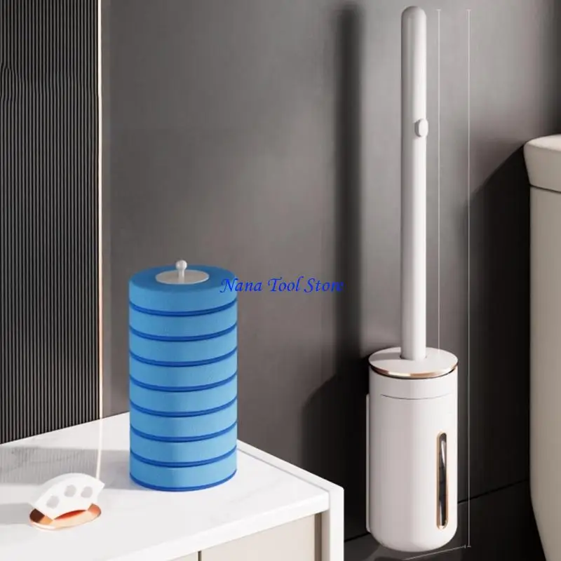 31GJ Toilet Cleaning Brush Heads Hygienic Toilet Brush Refills 12cm for Bathroom