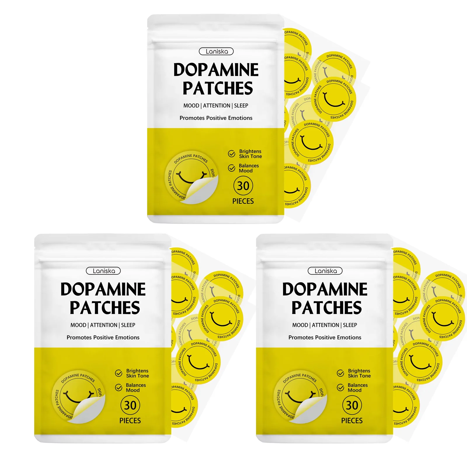 Dopamine Patches Vitaliteitsboost, directe stemming- en concentratieverbetering, concentratiehulp, welzijn, lichaamsverzorgingspleister