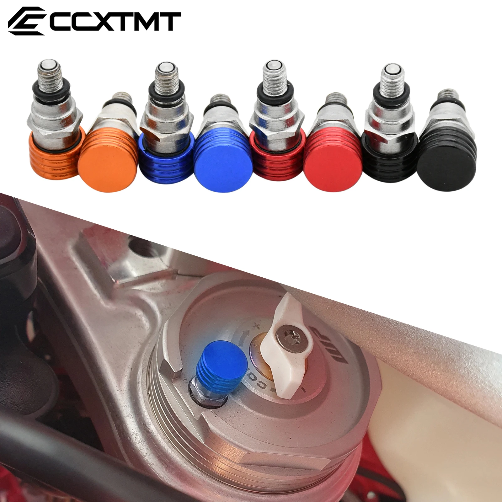 Piezas de motocicleta M4x0,7, válvulas de purga de aire de horquilla para Husqvarna 125-501 TC FC TE FE 2014-2019 para KTM SXF XC XCF XCW XCFW EXCF