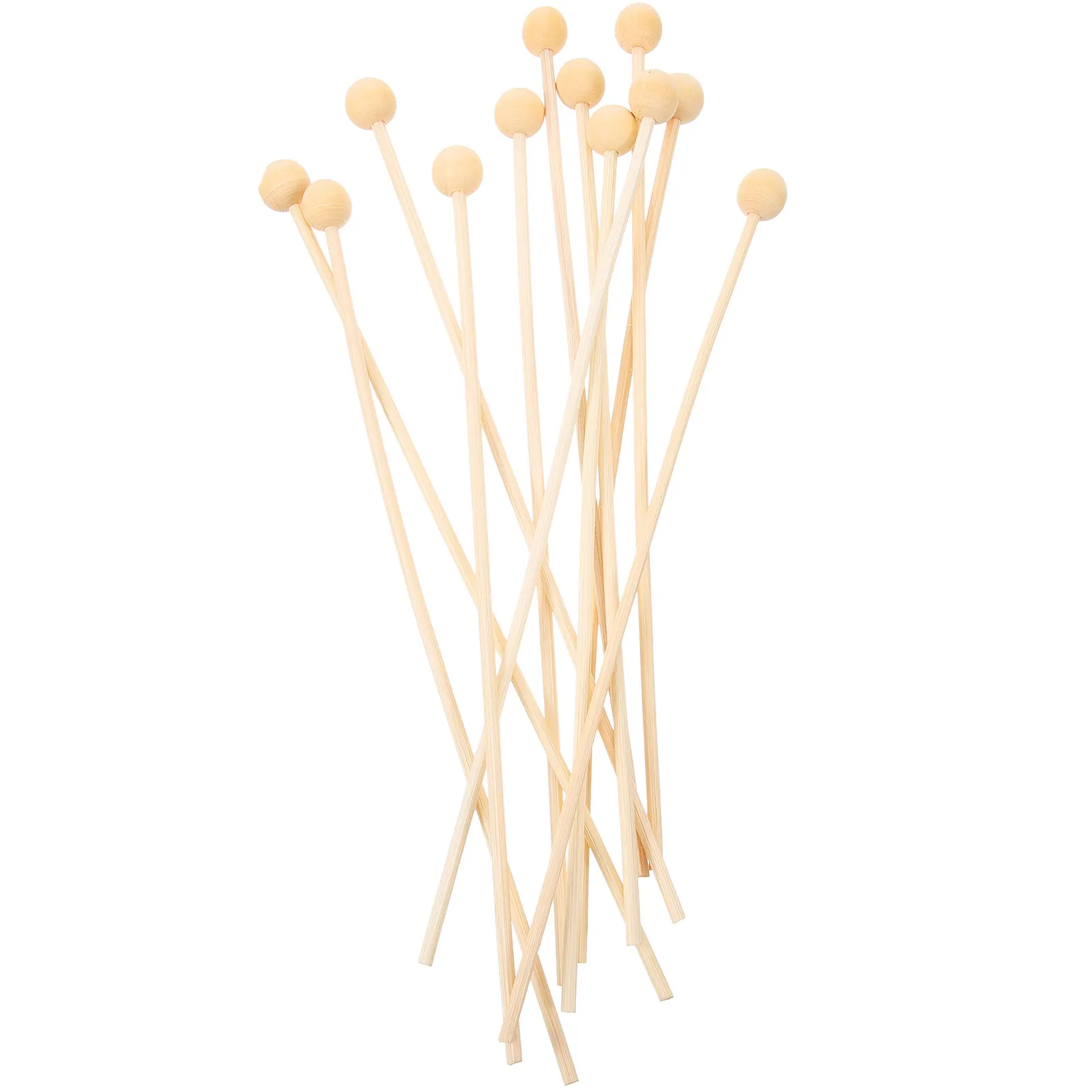 50Pcs Wooden Diffuser Sticks Wood Bead Shape Elegant Decoration Room Office Bathroom Essential Oil Diffuser Refill Accessories