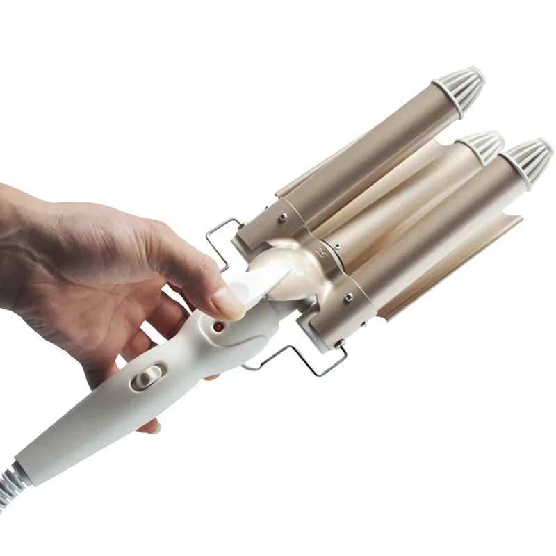 Dry Wet Dual-purpose Hair Curler 3-Tube Hair Curling Iron Multiple Gears Temperature Control Egg Roll Hair Waver Styling Tools