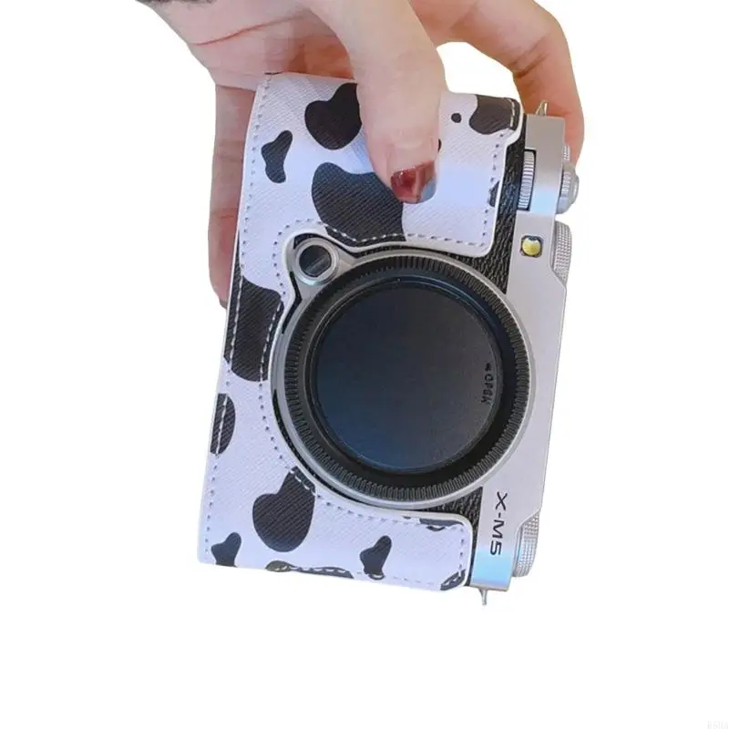 Color PU Leather Half Camera Case for XM5 with Convenient Tripod Mount R58A