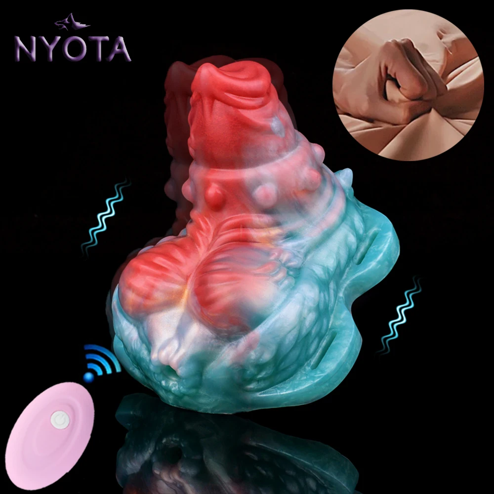 NTOTA-Broyeur vibrant en silicone SLaura, jouets sexuels, contrôle sans fil, petit gode, massage du clitoris, jaune d'oeuf féminin