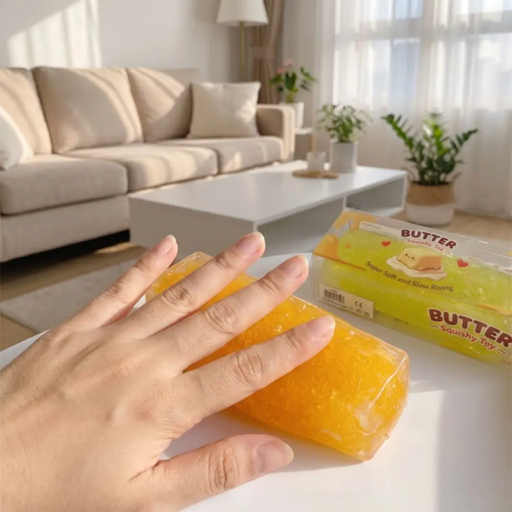 Slushy Texture Butter Stick Squishy Anxiety Relief Kneading Butter Stick Squeeze Comfortable Moldable TPR Smoothie Balls