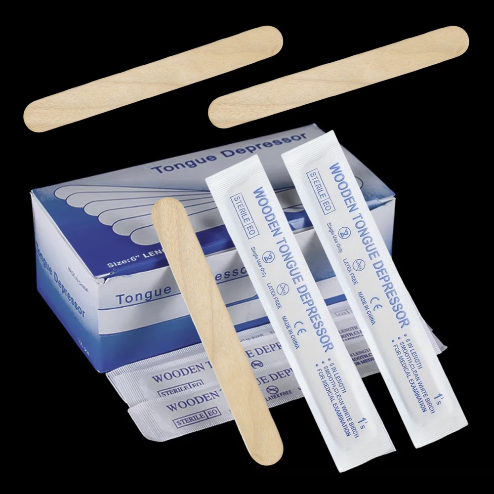 Tattoo Tongue Depressor Wooden Waxing Stick Tattoo Body Hair Removal Sticks Wax Waxing Disposable Sticks Tattoo Accessories