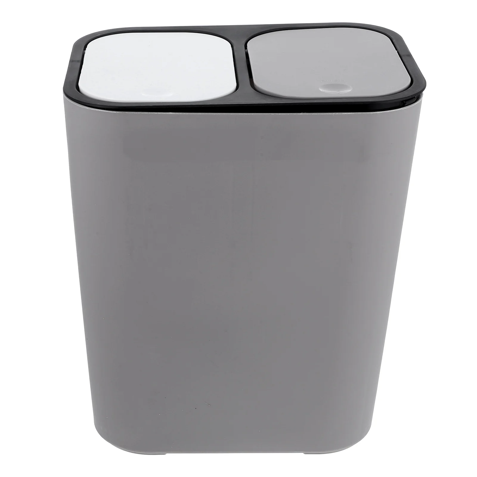 

2 Compartments Dry Wet Separation Trash Can Kitchen Recycling Waste Bin Garbage Container Stable Structure Term Use