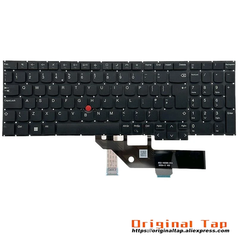 UK English Keyboard for Lenovo Thinkpad E16 Gen 1 5N20W68240 5N20W68276 5N20W68312