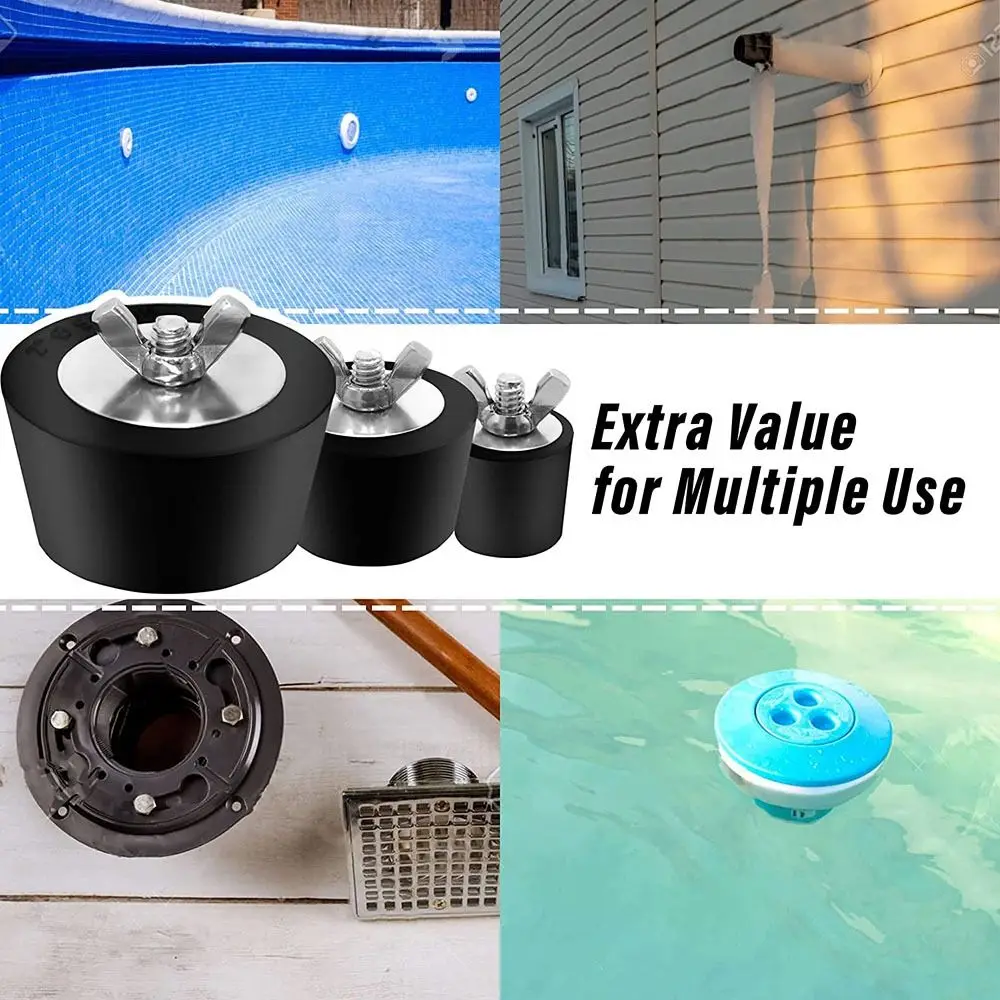 High Quality Leak Detection Pool Plugs Pool Winterizing Plug Rubber Winter Expansion Plug Swimming Pool Leak Proof