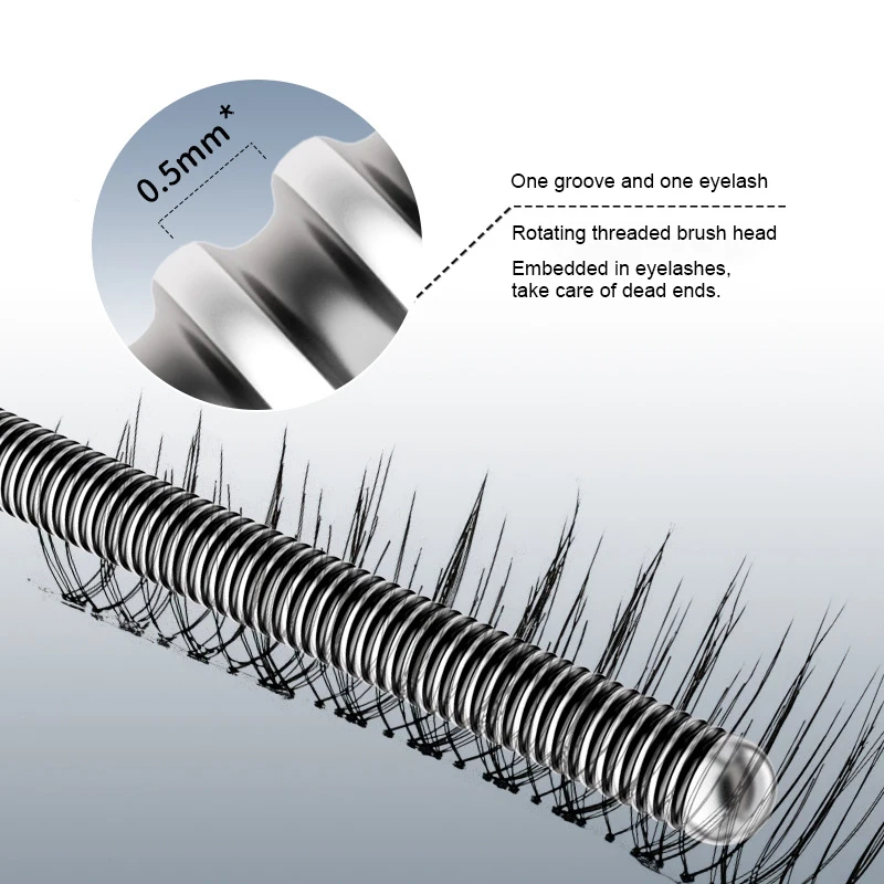 Mascara tube en acier, imperméable, allongeant et recourbé, formule volumisante pour cils solides, définis et brosse spirale tenue toute la journée