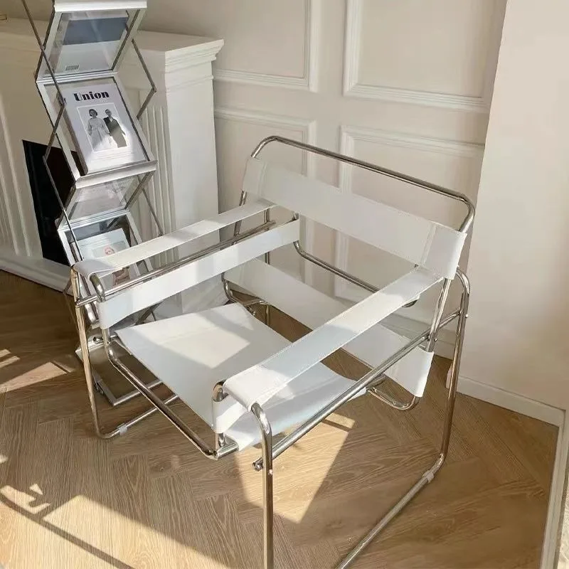 كرسي صور المشاهير على الإنترنت، سرج من الجلد الخفيف الفاخر لغرفة المعيشة في العصور الوسطى، أريكة واحدة #4