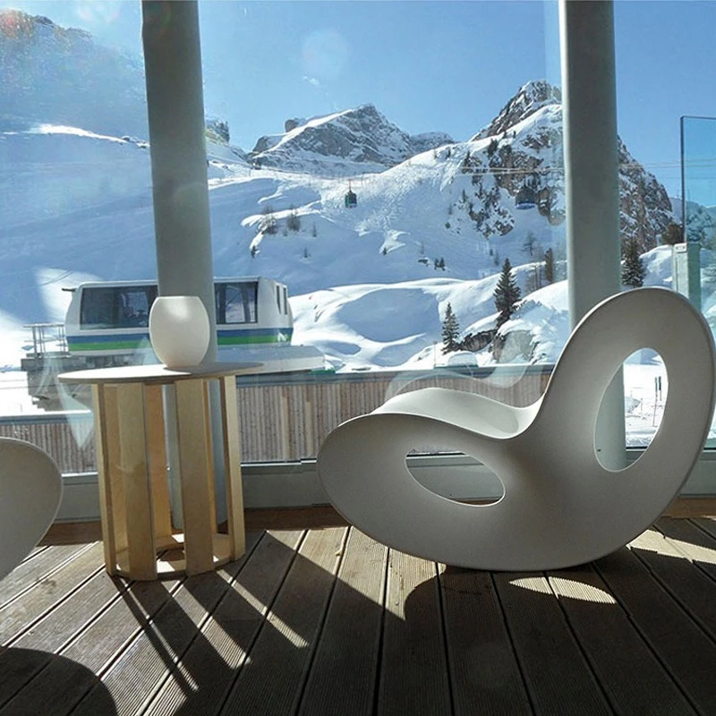 Modern indoor fiberglass leisure chair, outdoor hotel villa living room leisure chair