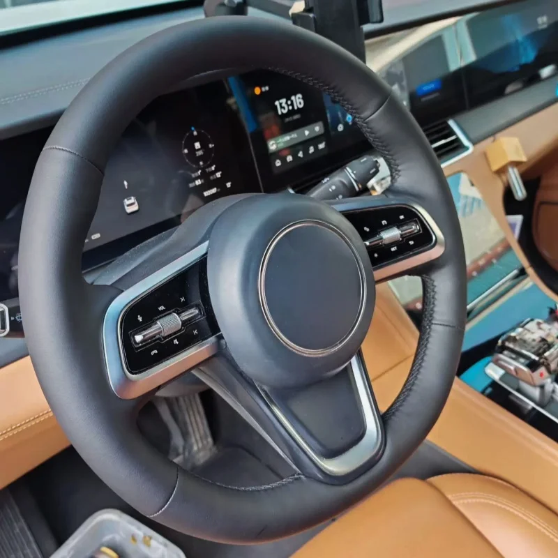 Custom Car Steering Wheel Cover Non-Slip Comfortable Microfiber Leather For Li Xiang Auto ONE 2019 Model Steering Wrap Cover