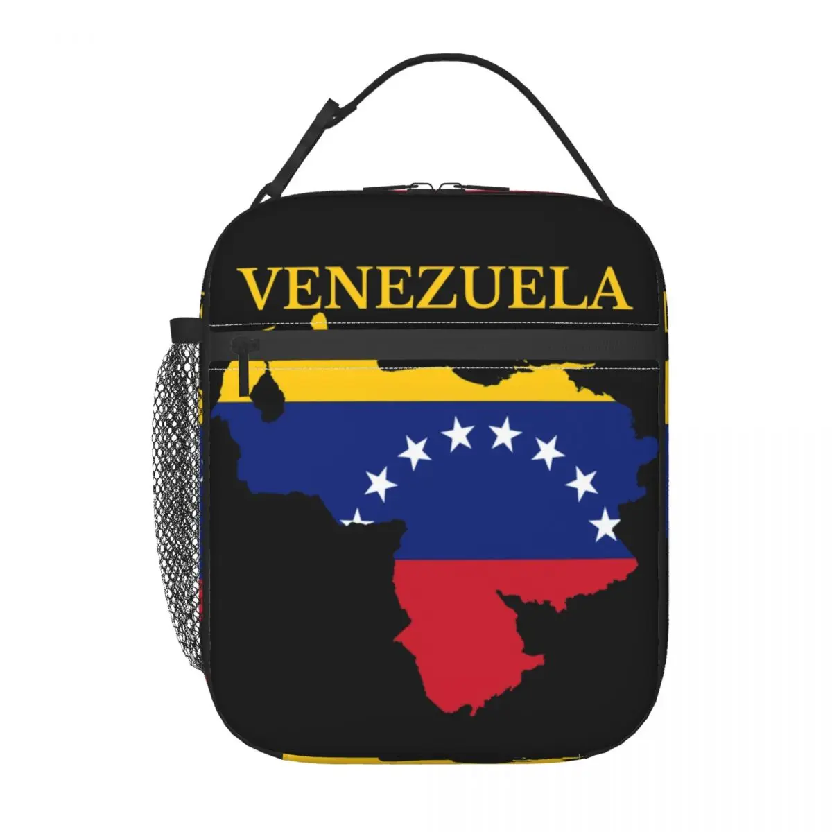 Venezuela Map Flag Country Thermal Insulated Lunch Bag Women Republic Of Venezuela Resuable Lunch Container for Outdoor Food Box