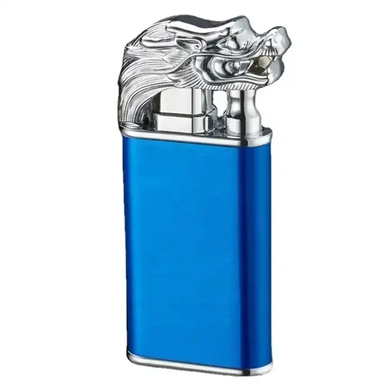 Unique Refillable Butane Flame Jet Lighter Creative Dragon Shape  Dragon Design Fire Switch Luminous Cigarette Cigar Lighters