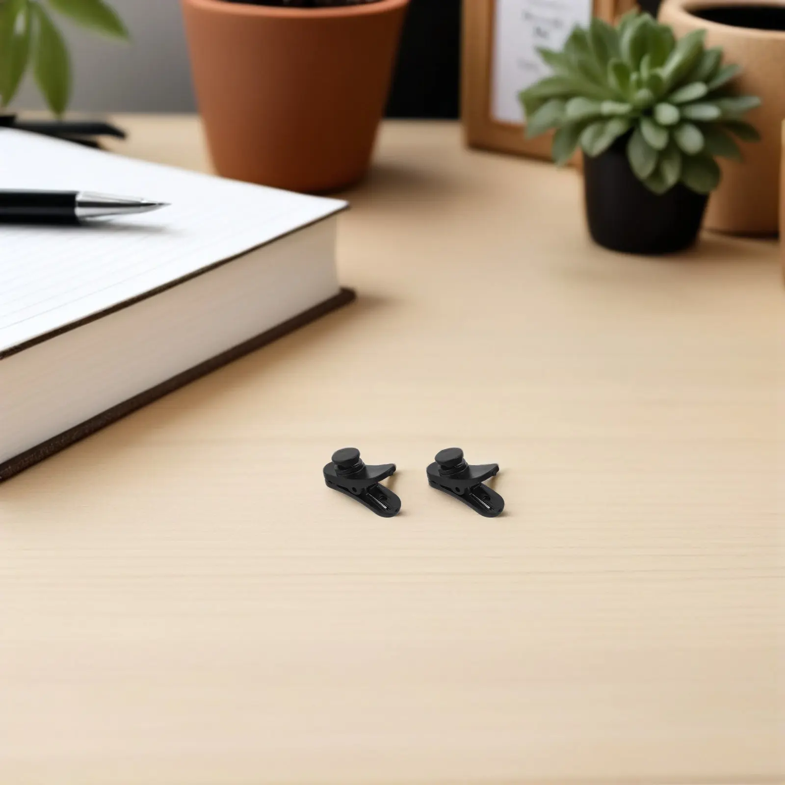 100Pcs Earphone Wire Clips Headphone Mount Clothing Clip Black for Securing Audio Cord Wire Holder Cable Management