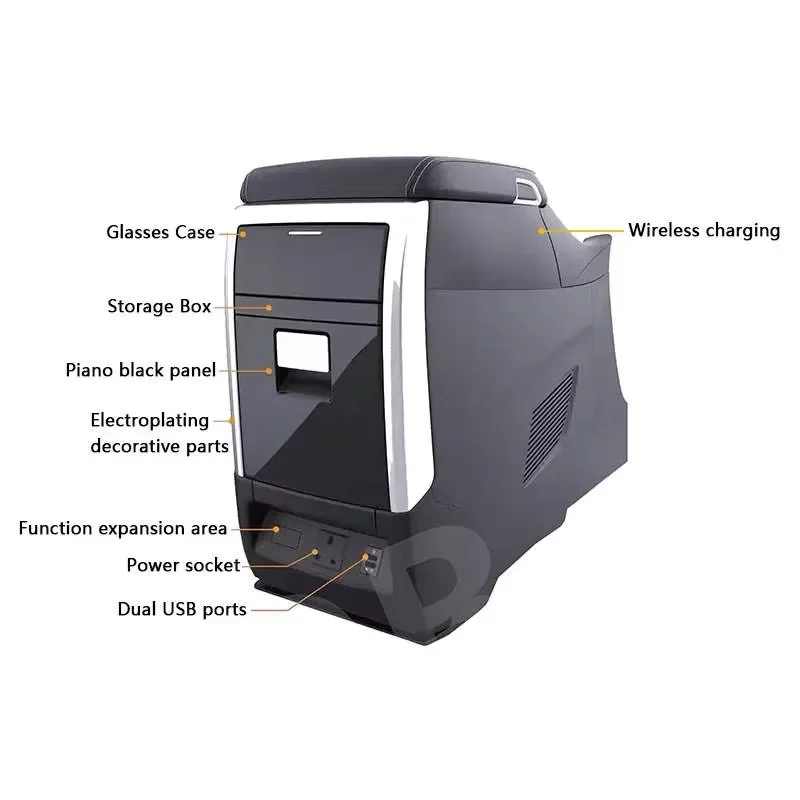 ALPHARD/VELLFIRE W447 Armrest Box Optional Refrigerator Touch Screen Power USB Charging Non-destructive Installation