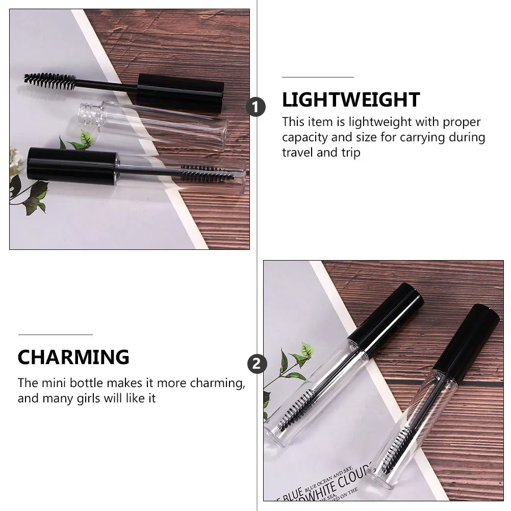 1 set di tubi per mascara fai da te bottiglia per ciglia riutilizzabile vuota mini contenitore pratico leggero da viaggio portatile con imbuto