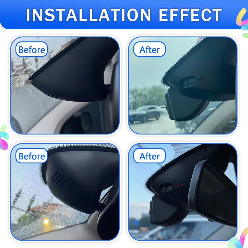 Wifi Dash Cam 4K UHD For Mercedes Benz Smart 453 for Smart fortwo forfour 453 2015-2021 Car DVR Night Vision Video Recorder
