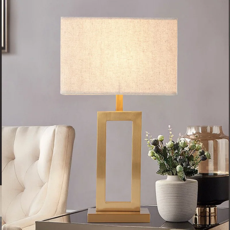Simple and creative three-color dimming LED bedroom bedside lamp study living room