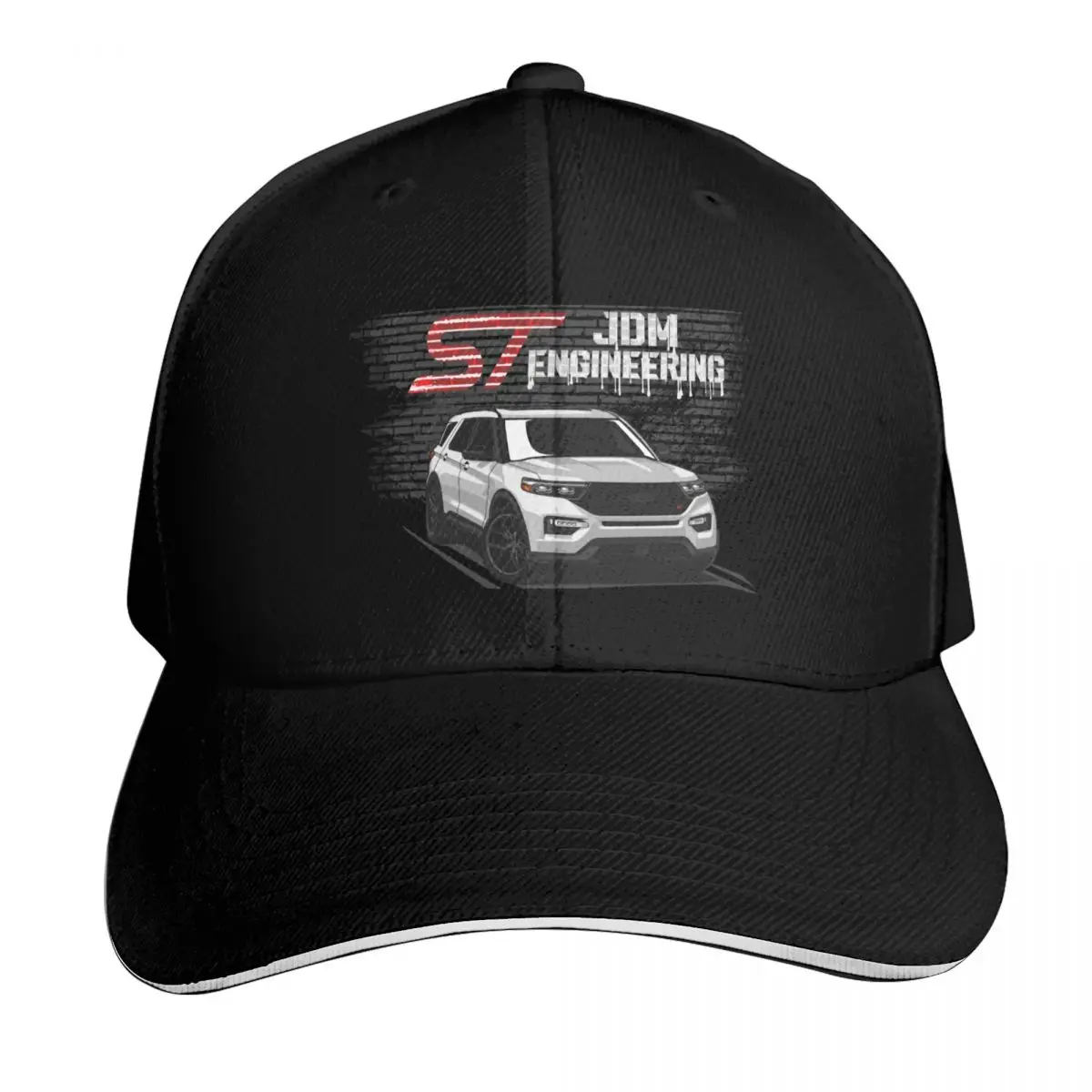 Explorer ST JDM Engineering Baseball Cap Breathable Mesh Back Adjustable Buckle Closure Moisture Wicking Quick Dry
