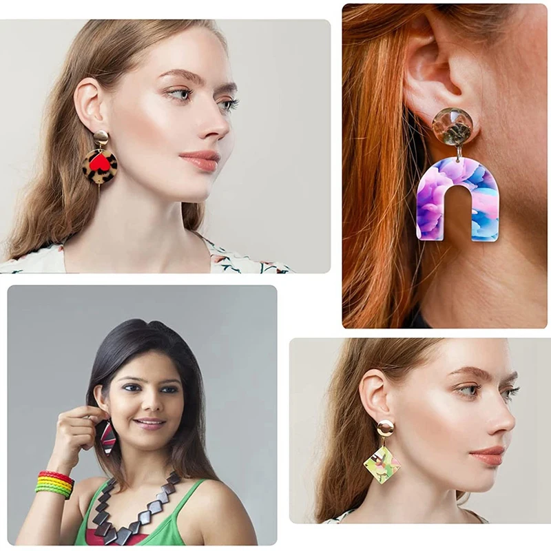 Top-60Pc Sublimation Blank Earrings, Sublimation Printing Earrings Heat Transfer,For Earring Project Sublimation Accessories