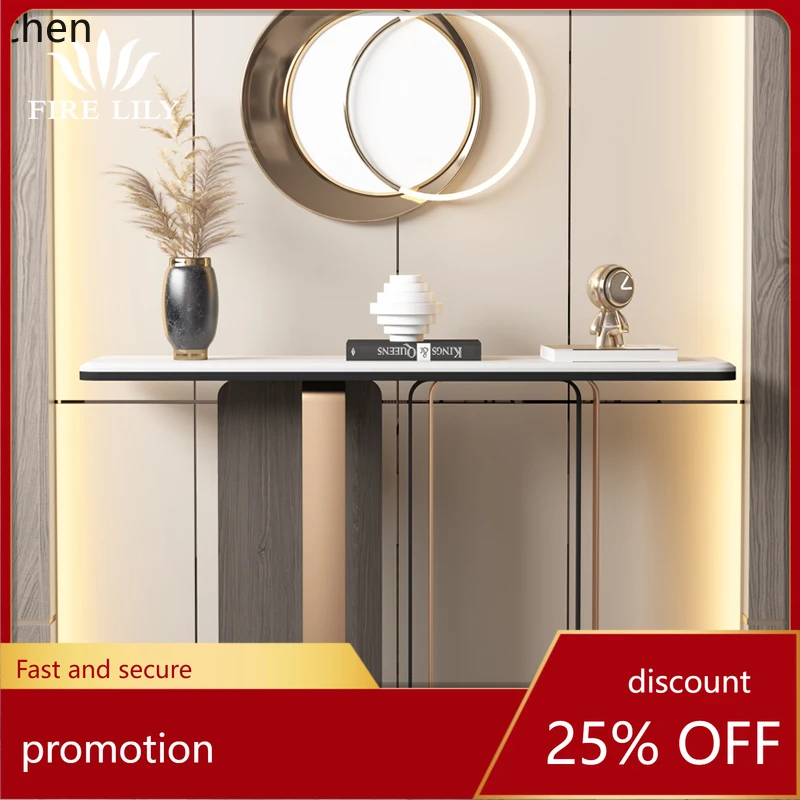 

HXL marble entrance cabinet modern slate entrance end view platform new Chinese entrance platform