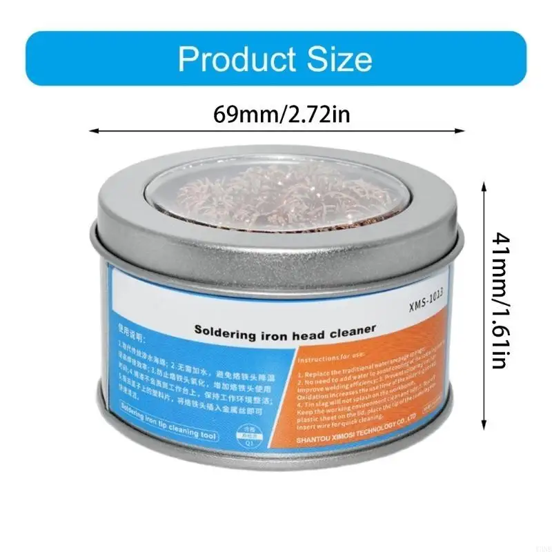 Y3NB Metal Soldering Iron Tip Cleaner Temperature Resistant Cleaner Simple Use for Electronic Repairs & Laboratory Operate