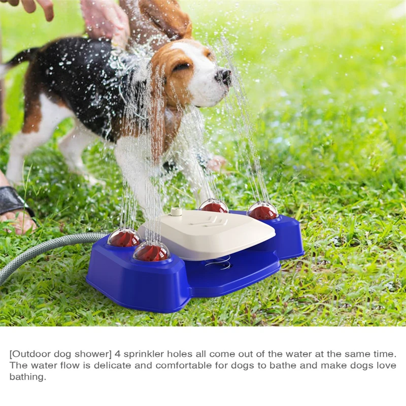 Dog Playing Water Toy Step on Sprinkler Activated Automatic Squirting Water Provides Outdoor Drinking Fresh Water for Large Dog