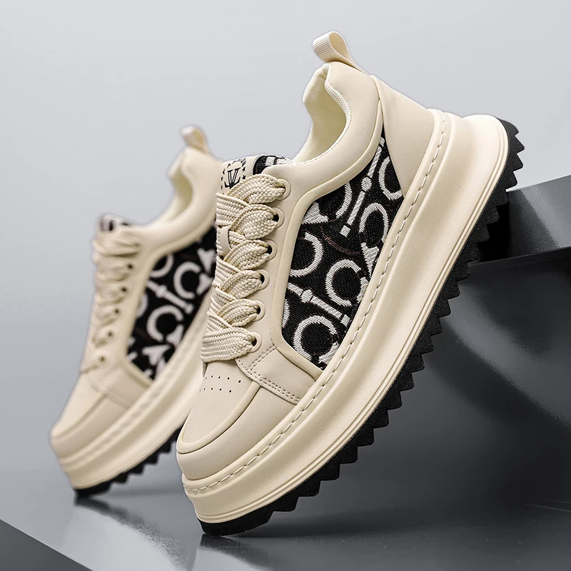 

Мужская обувь для доски, уличная повседневная спортивная прогулочная обувь, Нескользящая дышащая вулканизированная обувь, модная студенческая обувь на толстой подошве