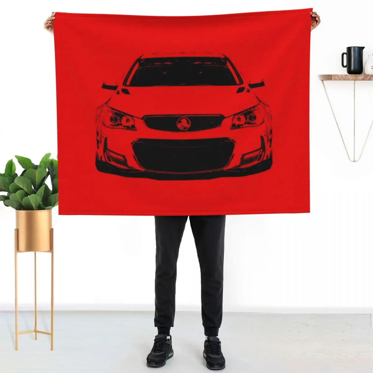 

Holden VF SS Front Throw Blanket Elegant Warm Throw Blanket for Hotel Home
