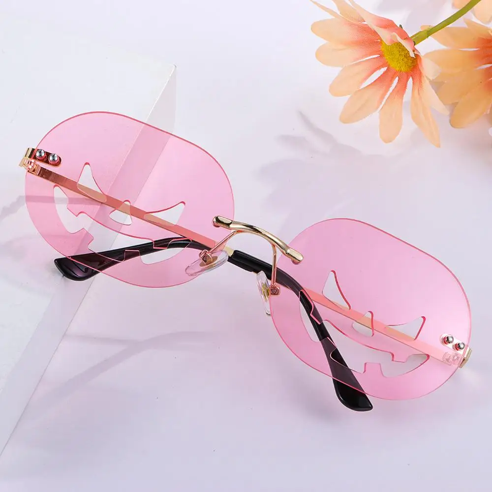 Vintage Cutout Funny Pumpkin Glasses Sunglasses for Women Men Halloween Party Glasses