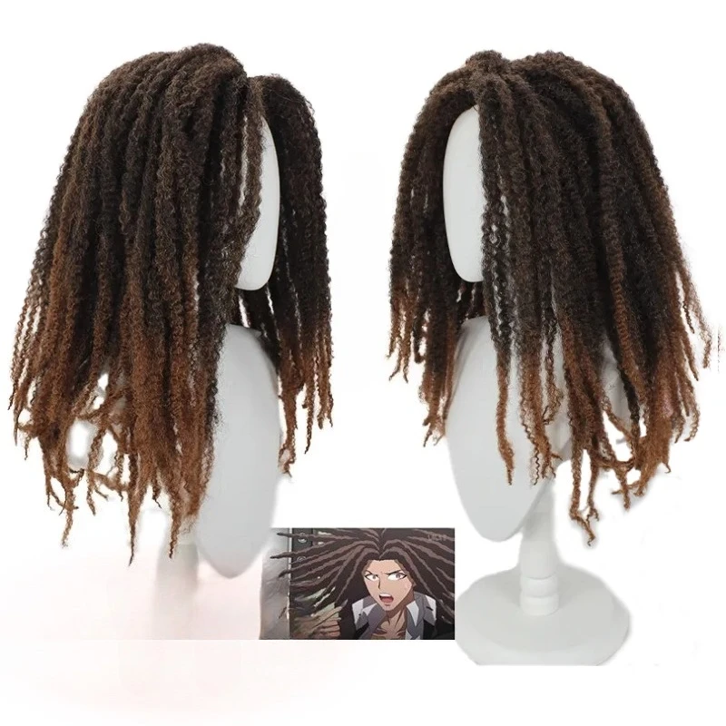 

Yasuhiro Hagakure Danganronpa Cosplay Wig Brown Hair Afro Ultimate Clairvoyant