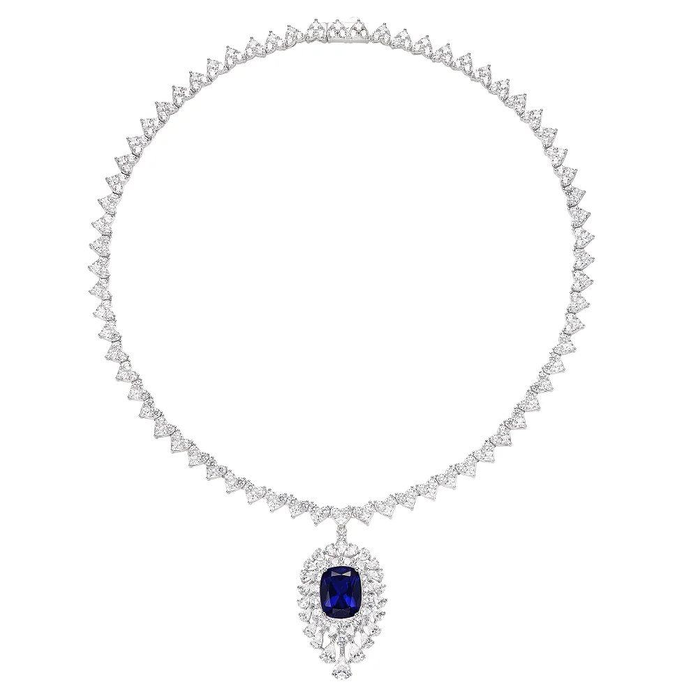 

CUMEE Fine Jewelry, новые серьги-капли для женщин, роскошные королевские синие культивированные синтетические синие драгоценные камни, посеребренные золотые серьги