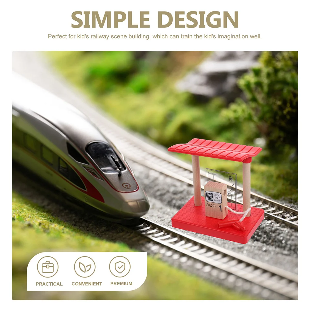 Train Track Accessories Bulk Toys Road Block Modelling Kit DIY Sand Table Material Assembled Plastic Decor Child Children