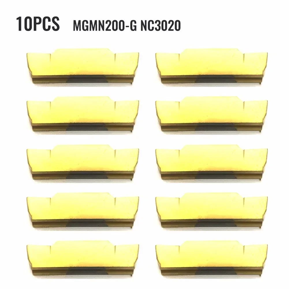 

Новые токарные пластины для нарезания канавок и отрезки NC3020, набор из 10 твердосплавных пластин для токарных станков, практичный и качественный инструментарий