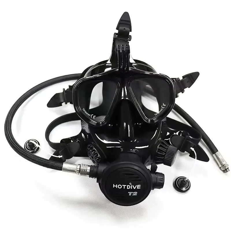 Full face surround 180 degree underwater breathing mask with secondary regulator for diving equipment swimming diving