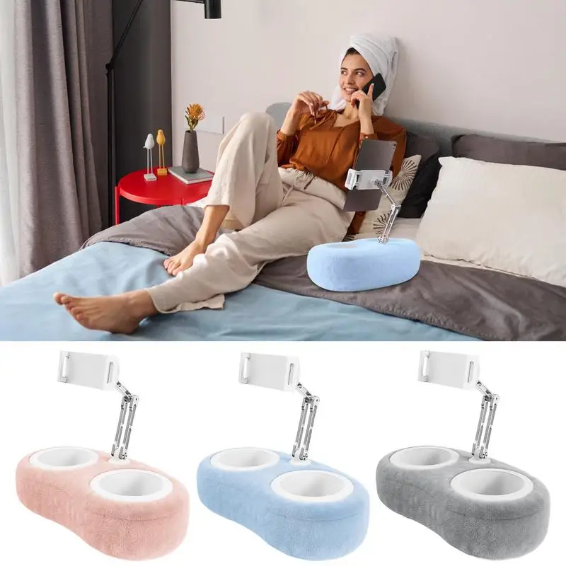 Tablet Pillow Stand Foldable Portable Flexible for Phones Media Holder Multiple Angle Adjustable for Reading Tablet Pillow Stand