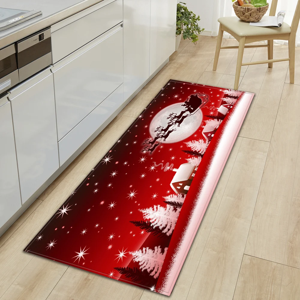 Tappetino da cucina di natale zerbino d\'ingresso della casa soggiorno camera da letto decorazione del pavimento tappeto corridoio porta del bagno