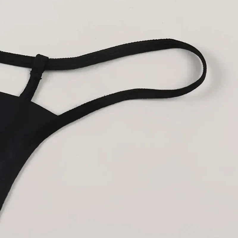 Bragas de tipo abierto para mujer, tangas transparentes con abertura en la entrepierna, lencería Sexy con estampado de letras, ropa interior sólida de encaje