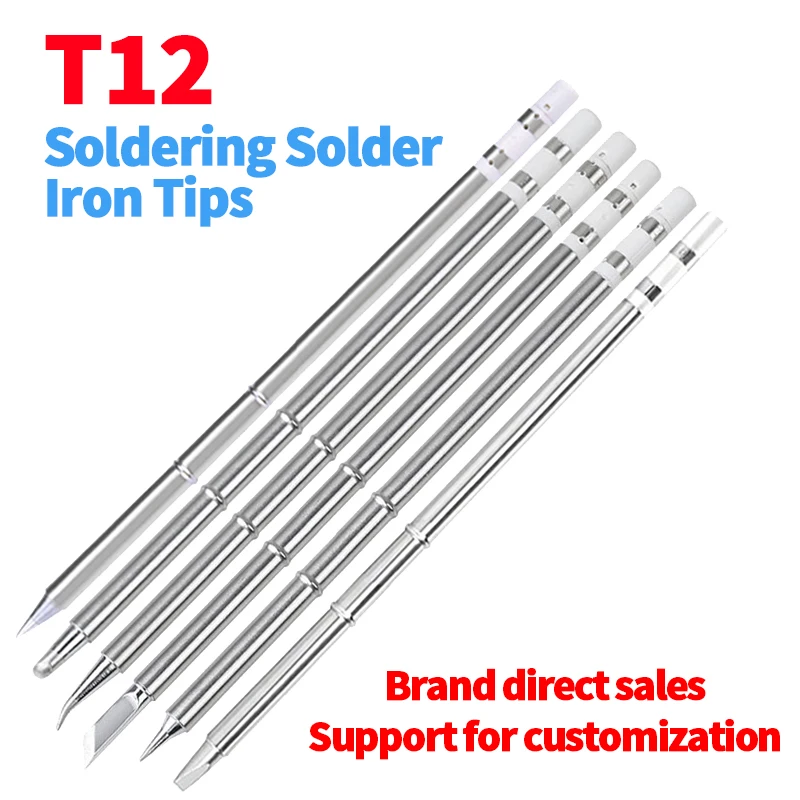 T12 Soldering Solder Iron Tips T12 Series Iron Tip For Hakko FX951 STC AND STM32 OLED Soldering Station Electric Soldering Iron