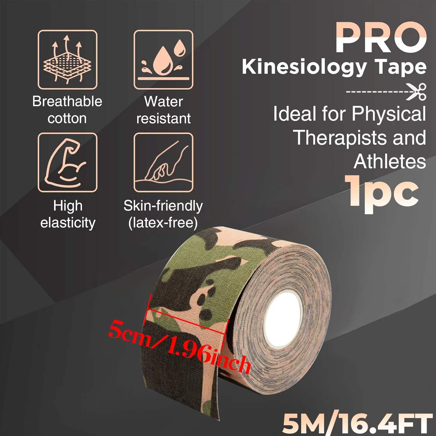 Sports Tape，Sports Elastic Knee Pads，Muscle Pain Relieving Knee Pads，Suitable for Gym Fitness，Running，Tennis，Swimming，Soccer