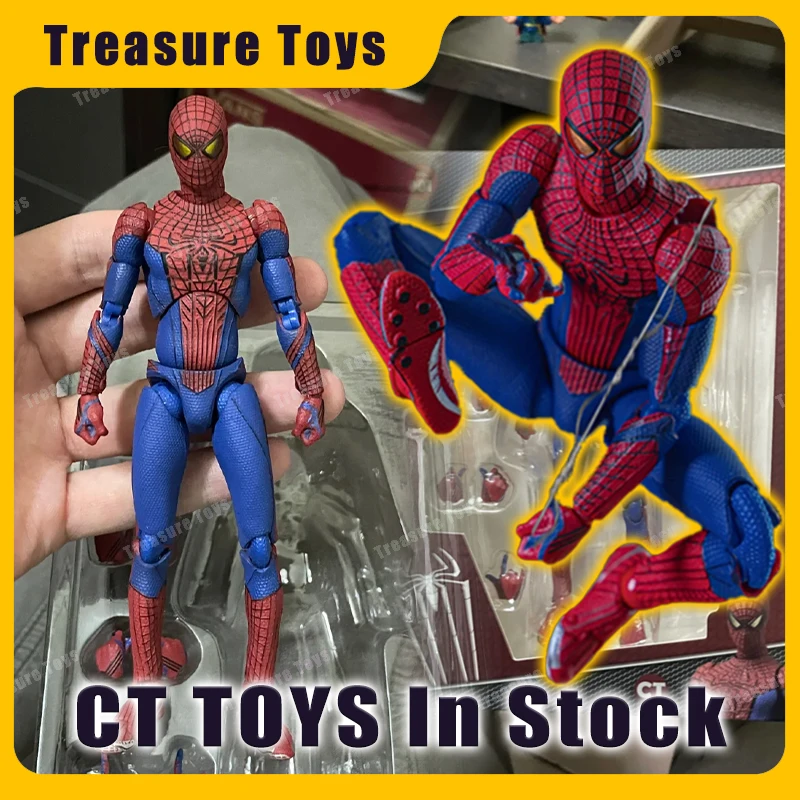 New Ct Toys Spiderman Mafex 001 Andrew Garfield Peter Parker The Amazing Spider-Man Anime Action Figure Figurine Custom Gifts