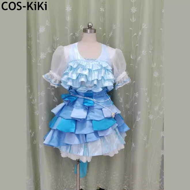 

COS-KiKi LoveLive! Nijigasaki Uehara Ayumu/Yuki Setsuna/Osaka Shizuku A·ZU·NA 1st Singing Suit Blue Concert Cosplay Costume