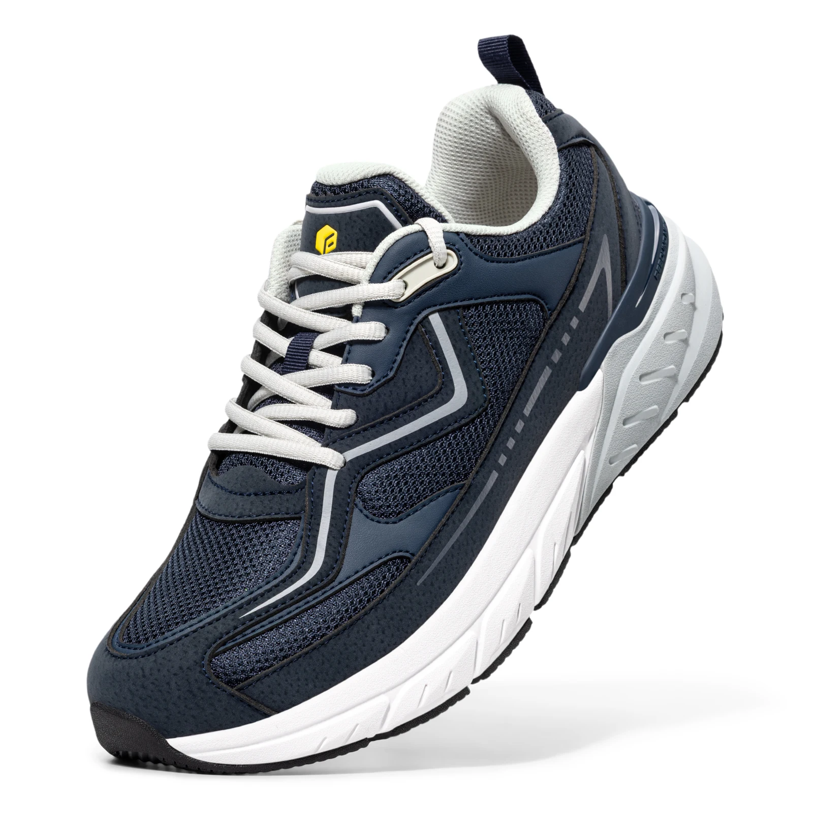 Fitville Wide Toe Box Mens Sneakers Running Sport Shoes Shock Absorption Lightweight Athletic Sneakers For Outdoor Long Walking