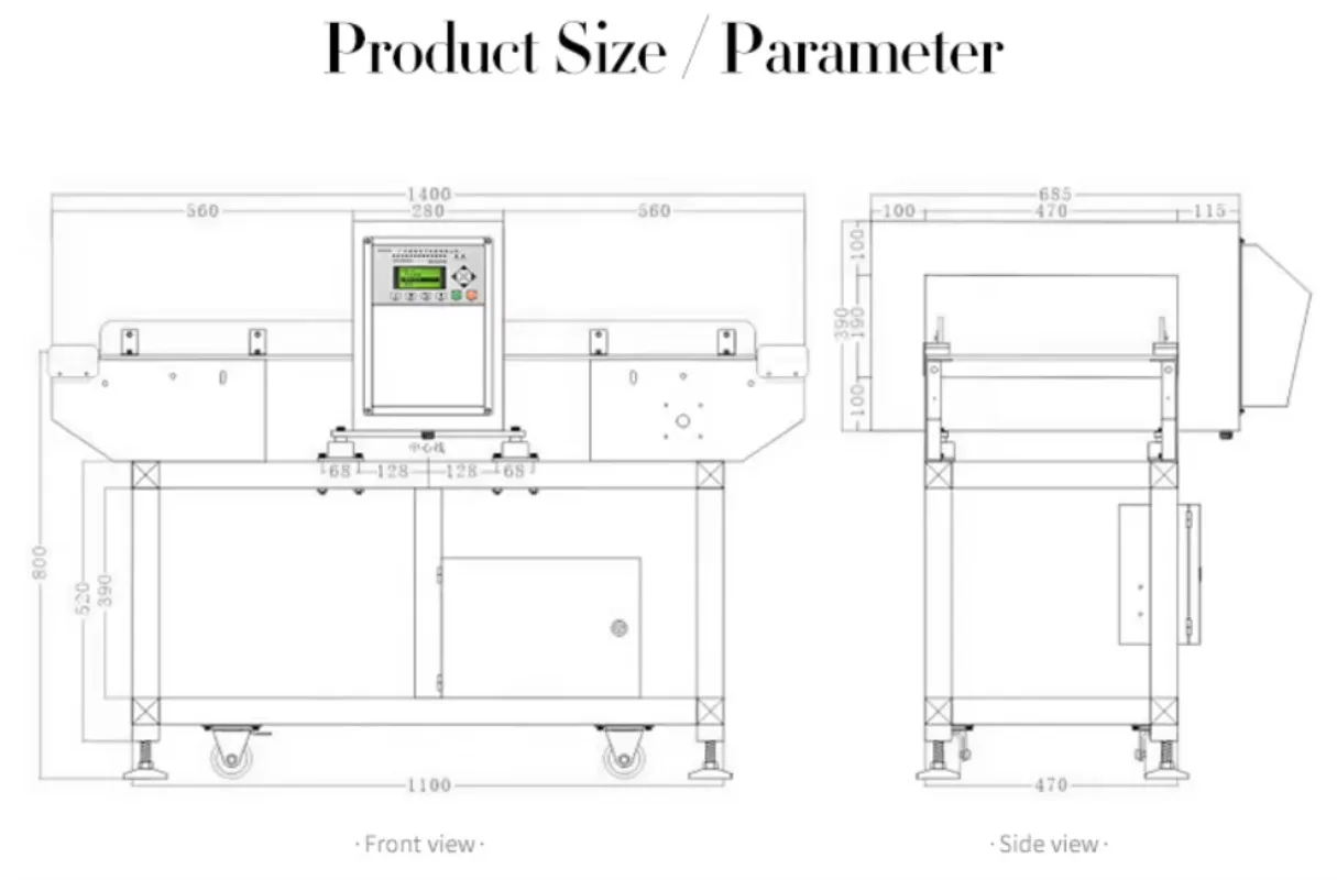 Staple Food Detector for Rice Flour Products Block Metal Foreign Matter Inspection Commercial Custom