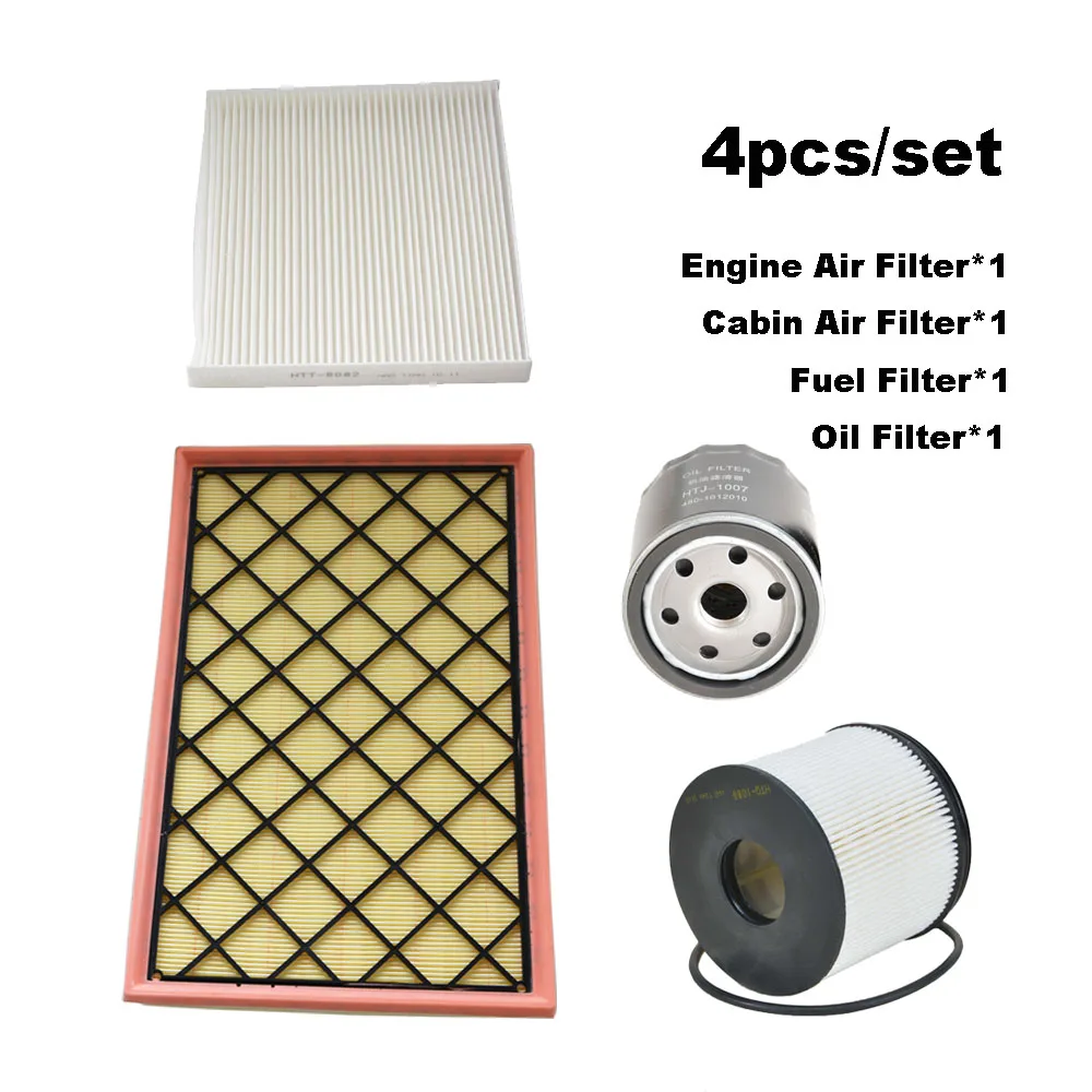 4pcs Filter Set For Saic MAXUS Deliver 9 2.0TDI-Diesel 2019-2023 V90 Engine Cabin A/C Fresh Air Fuel Oil Filter Kit C00176668